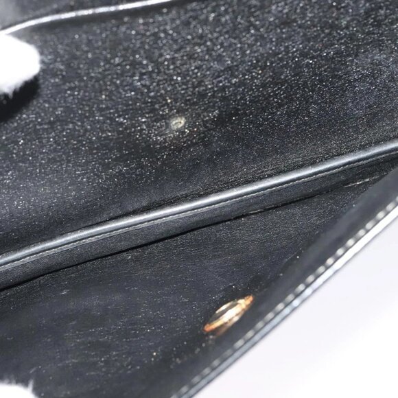 Christian Dior Trotter Canvas Shoulder Bag Navy Gold Auth BD2210 - Picture 11 of 16